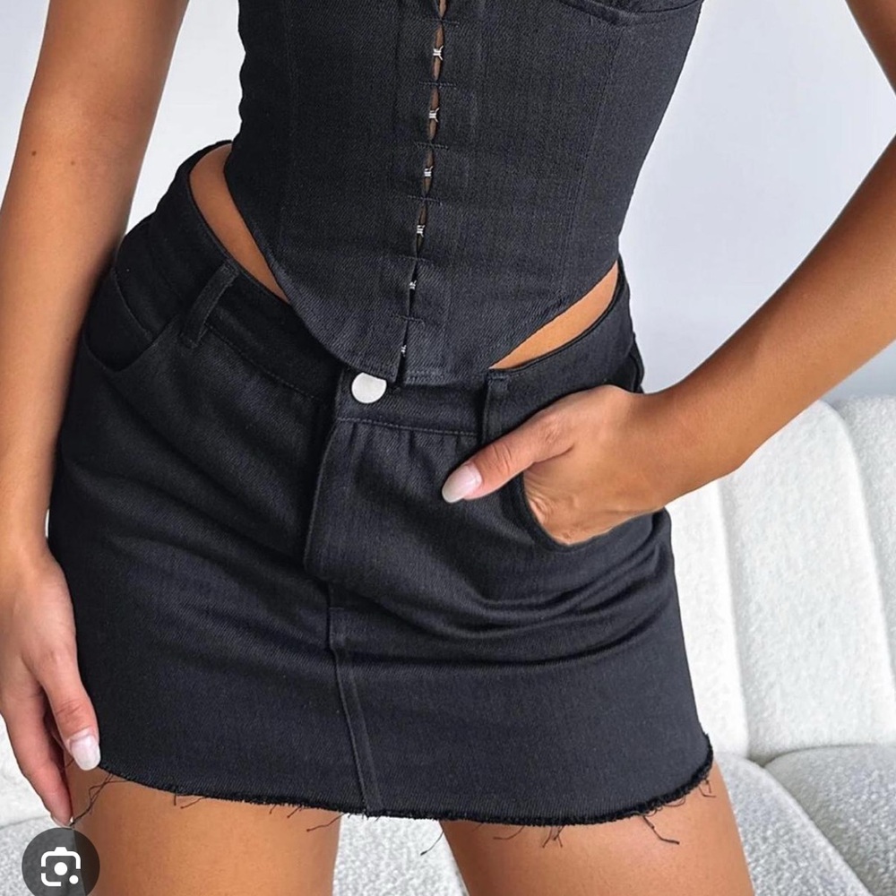 Black Jean skirt